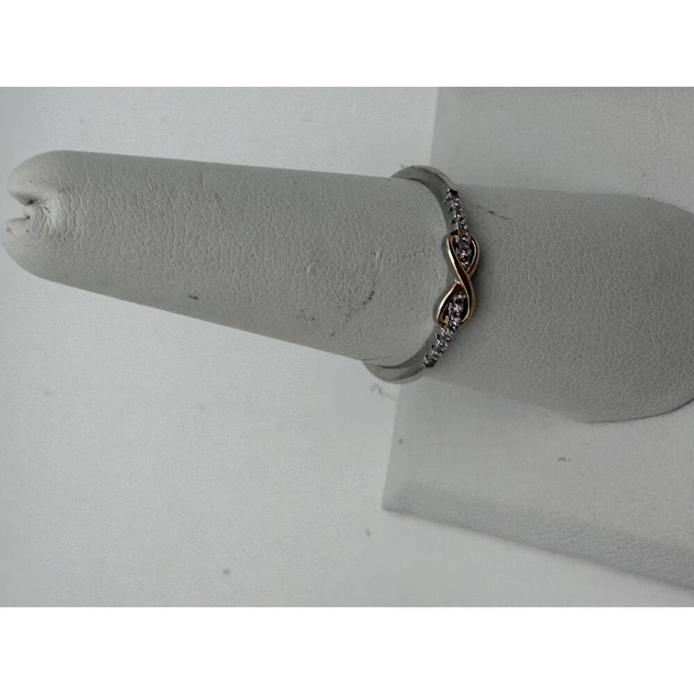 Sterling Silver Infinity Ring With Small Accent S… - image 2
